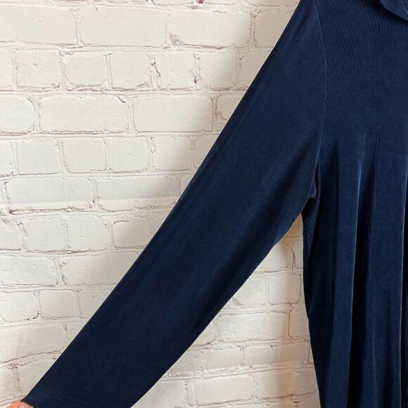 NORM THOMPSON blue knit hoodie full zipper sweater cardigan long sleeve size M - Picture 4 of 8